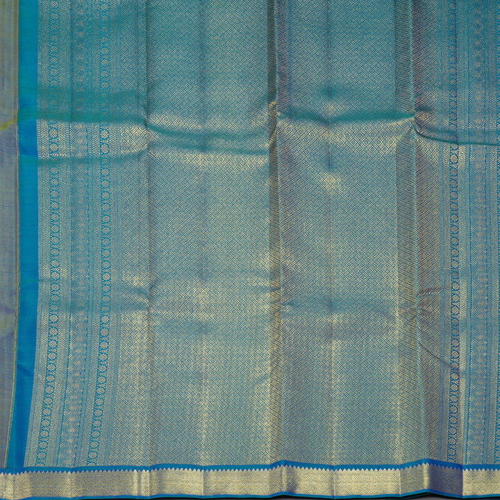 Hayagrivas Handloom Mustard Yellow Kanjivaram Silk Saree with Mayilkazhuthu Border SSCBF70E14-1