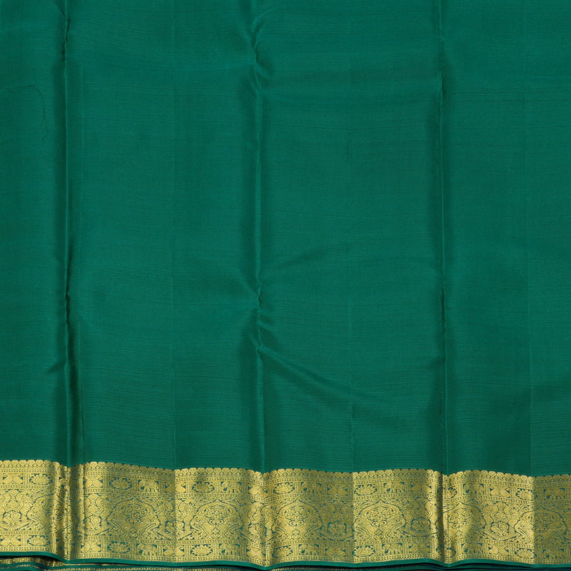 Hayagrivas Handloom Purple Kanjivaram Silk Saree with Dark Green Border SSCBF70E15-6
