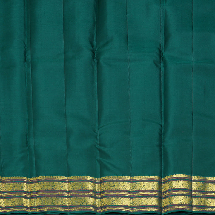 Hayagrivas Handloom Coffee Brown Kanjivaram Silk Saree with Green Border SSCBF70E16-2
