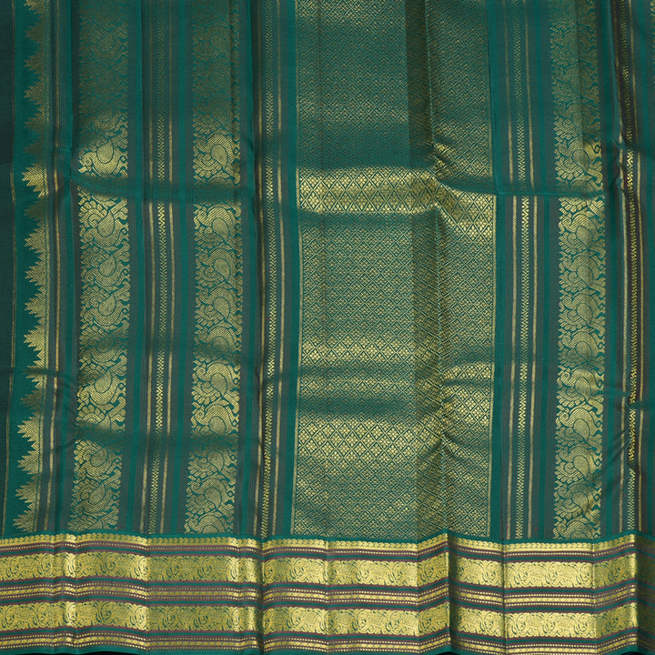 Hayagrivas Handloom Coffee Brown Kanjivaram Silk Saree with Green Border SSCBF70E16-2