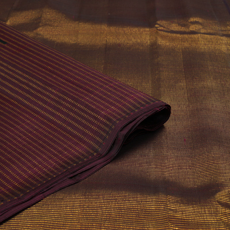 Hayagrivas Handloom Black Kanjivaram Silk Saree with Maroon Border SSCBF70E21-1