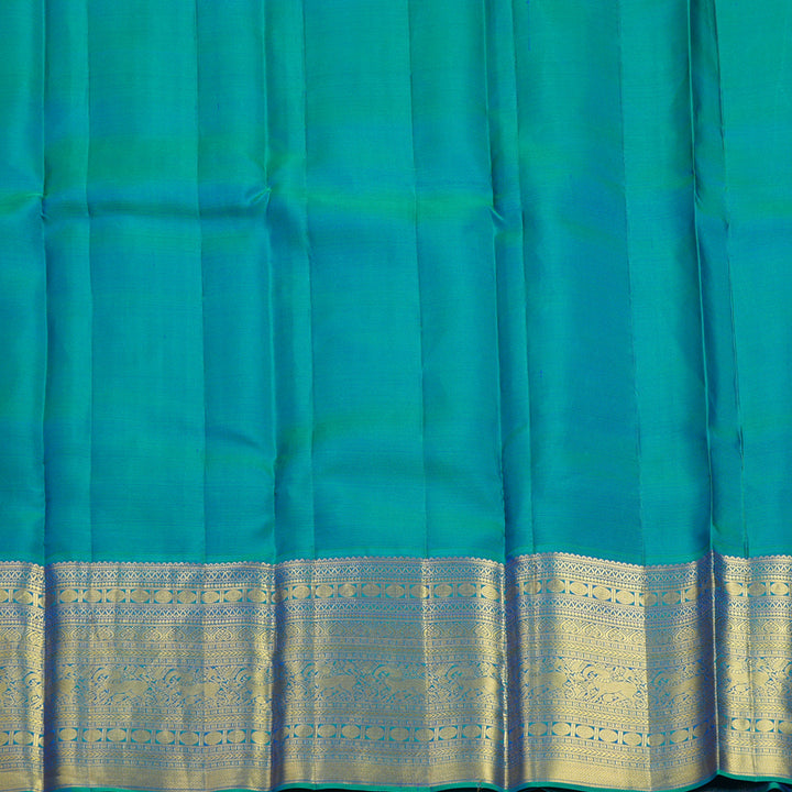 Hayagrivas Handloom Lilac Kanjivaram Silk Saree with Peacock Green Border SSCBF70E3-7