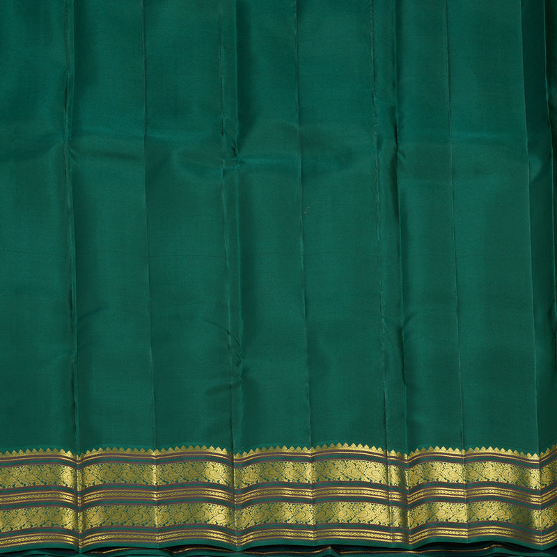 Hayagrivas Handloom Purple Kanjivaram Silk Saree with Dark Green Border SSCBF70E4-4