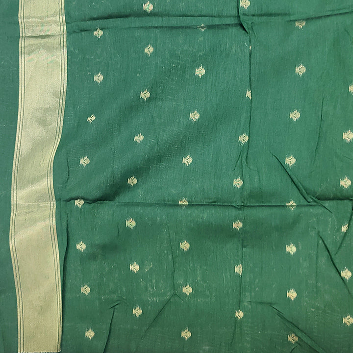 Hayagrivas Bottle Green Fancy Cotton Saree SSCBF84F1-1