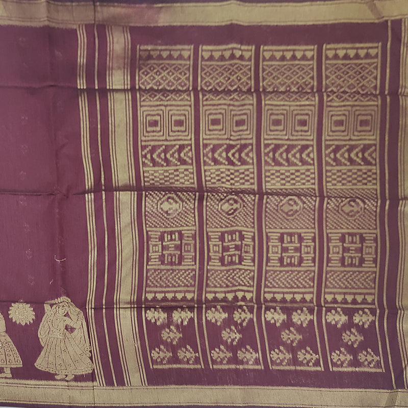 Hayagrivas Burgundy Fancy Cotton Saree SSCBF84F1-2