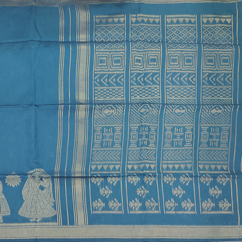 Hayagrivas Rama Blue Fancy Cotton Saree SSCBF84F1-3