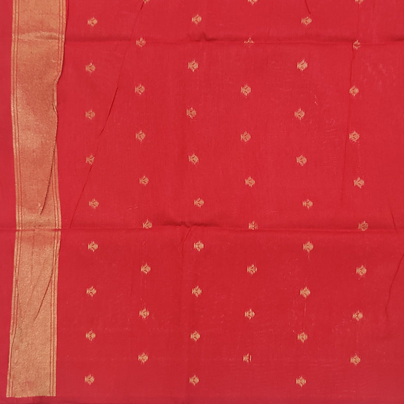 Hayagrivas Red Fancy Cotton Saree SSCBF84F1-4