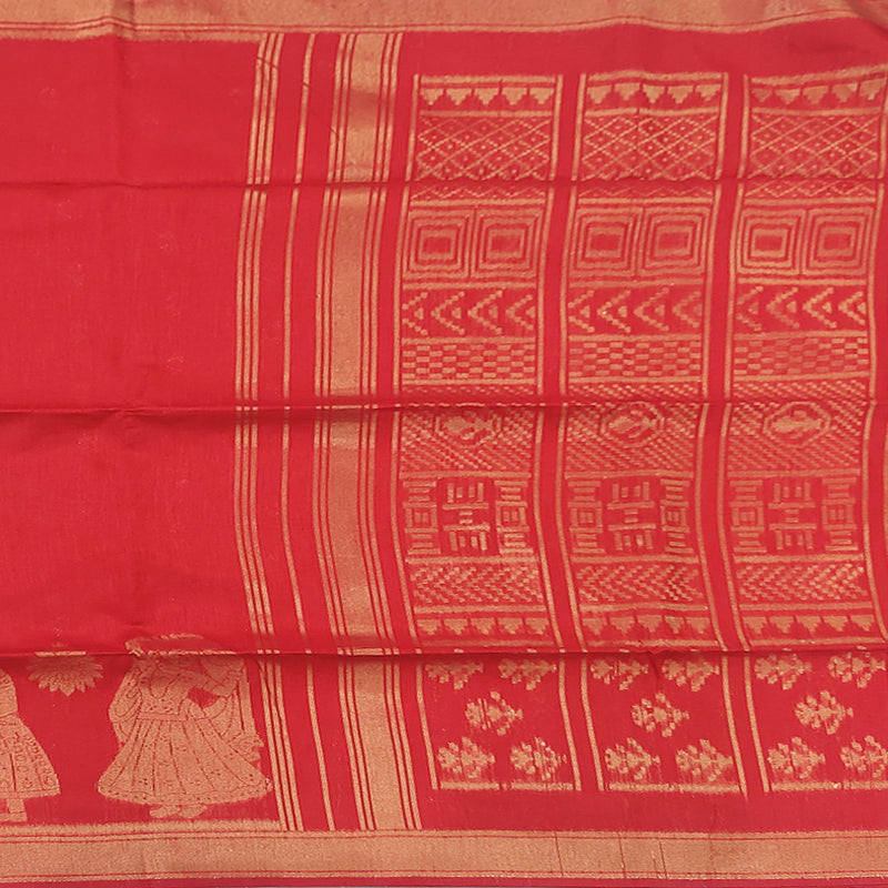 Hayagrivas Red Fancy Cotton Saree SSCBF84F1-4