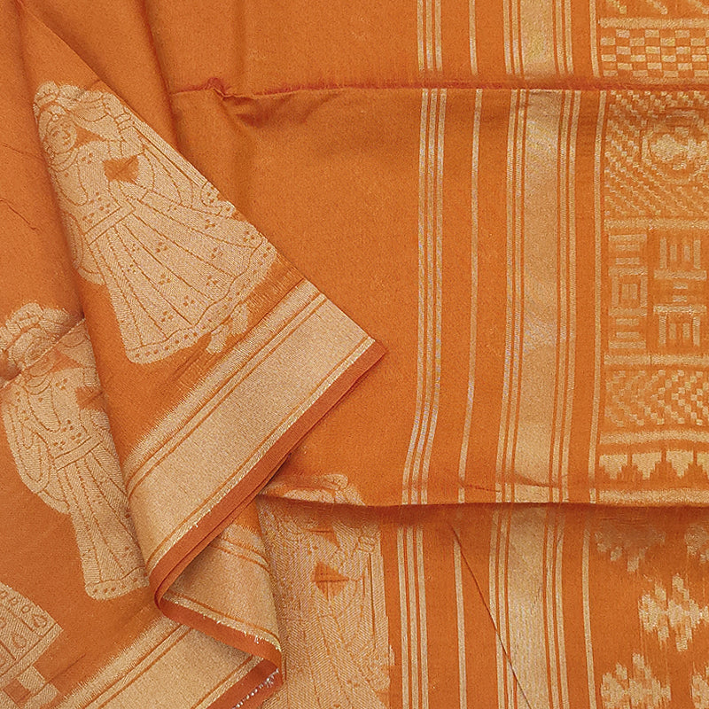 Hayagrivas Orange Fancy Cotton Saree SSCBF84F1-6