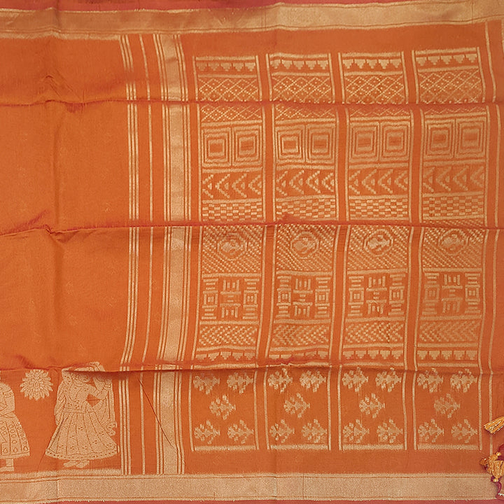 Hayagrivas Orange Fancy Cotton Saree SSCBF84F1-6