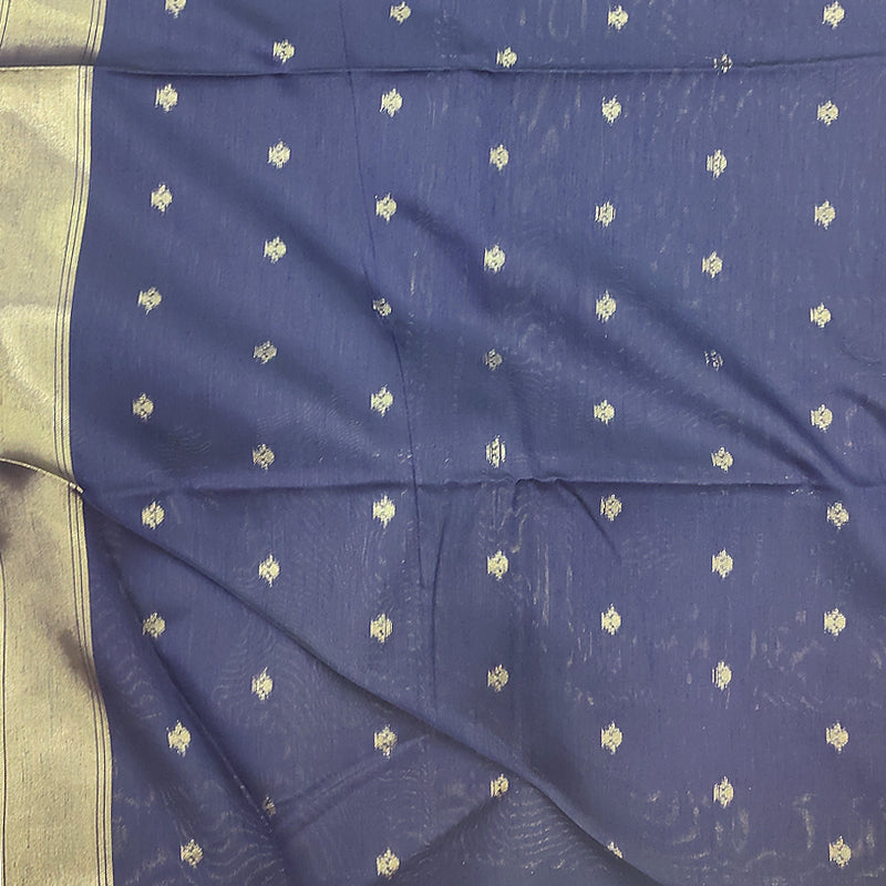 Hayagrivas Navy Blue Fancy Cotton Saree SSCBF84F1-8