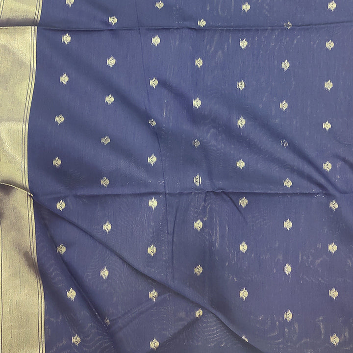 Hayagrivas Navy Blue Fancy Cotton Saree SSCBF84F1-8