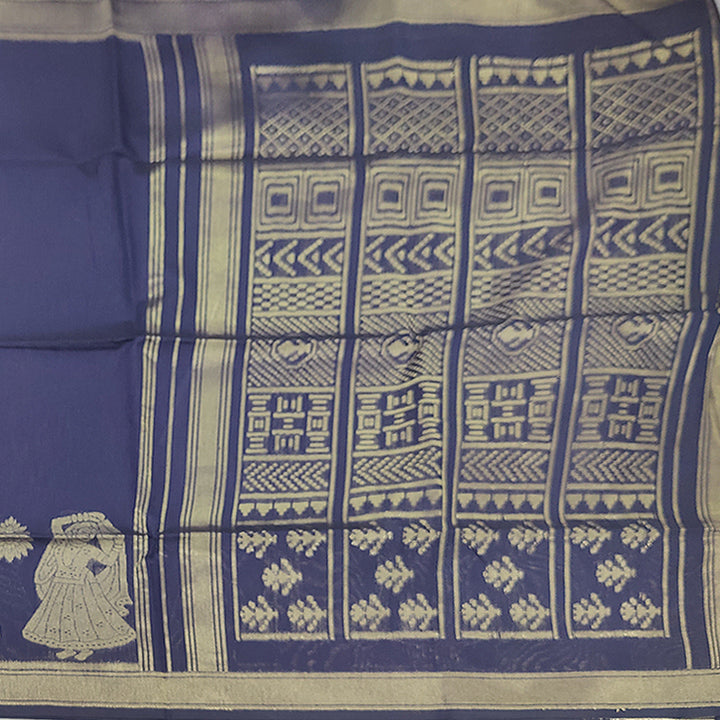 Hayagrivas Navy Blue Fancy Cotton Saree SSCBF84F1-8