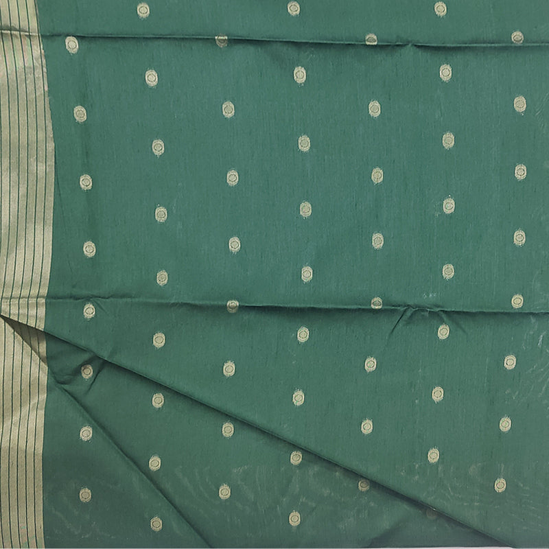 Hayagrivas Bottle Green Fancy Cotton Saree SSCBF84F3-1
