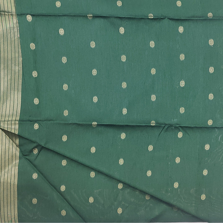 Hayagrivas Bottle Green Fancy Cotton Saree SSCBF84F3-1