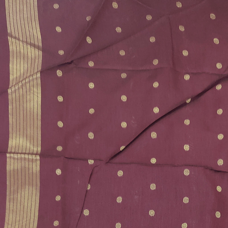Hayagrivas Burgundy Fancy Cotton Saree SSCBF84F3-2