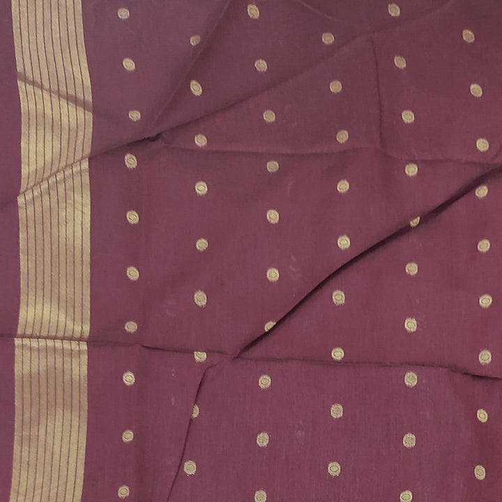 Hayagrivas Burgundy Fancy Cotton Saree SSCBF84F3-2