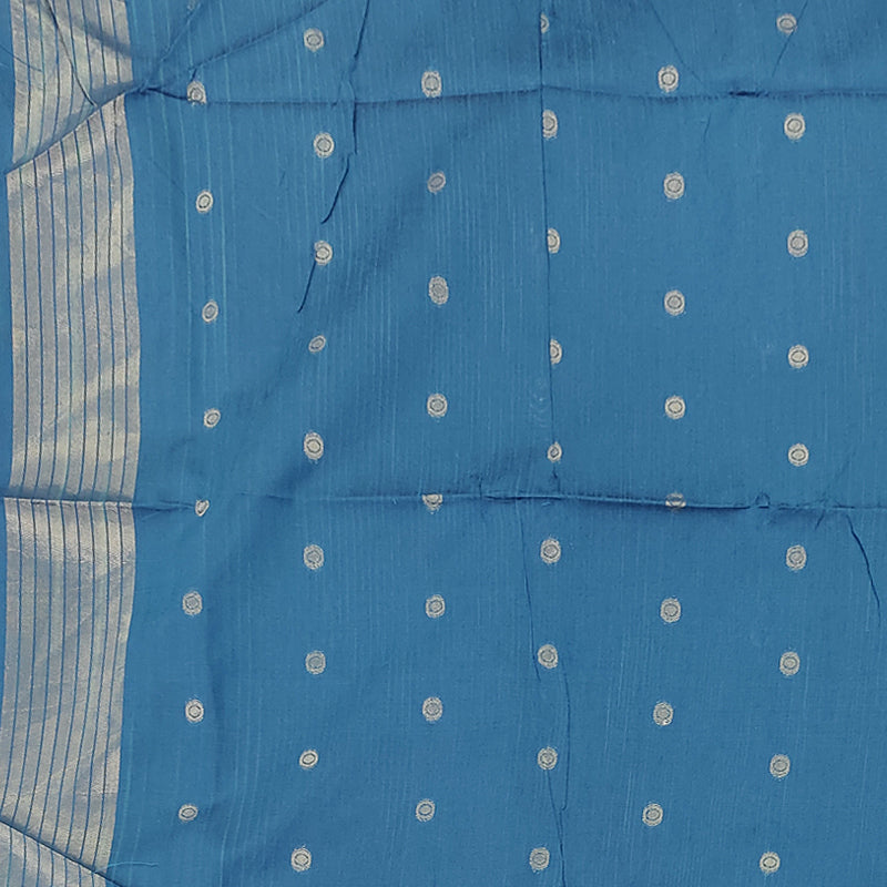 Hayagrivas Rama Blue Fancy Cotton Saree SSCBF84F3-4