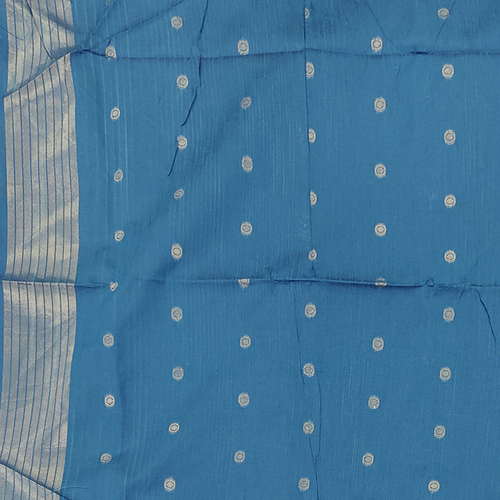 Hayagrivas Rama Blue Fancy Cotton Saree SSCBF84F3-4