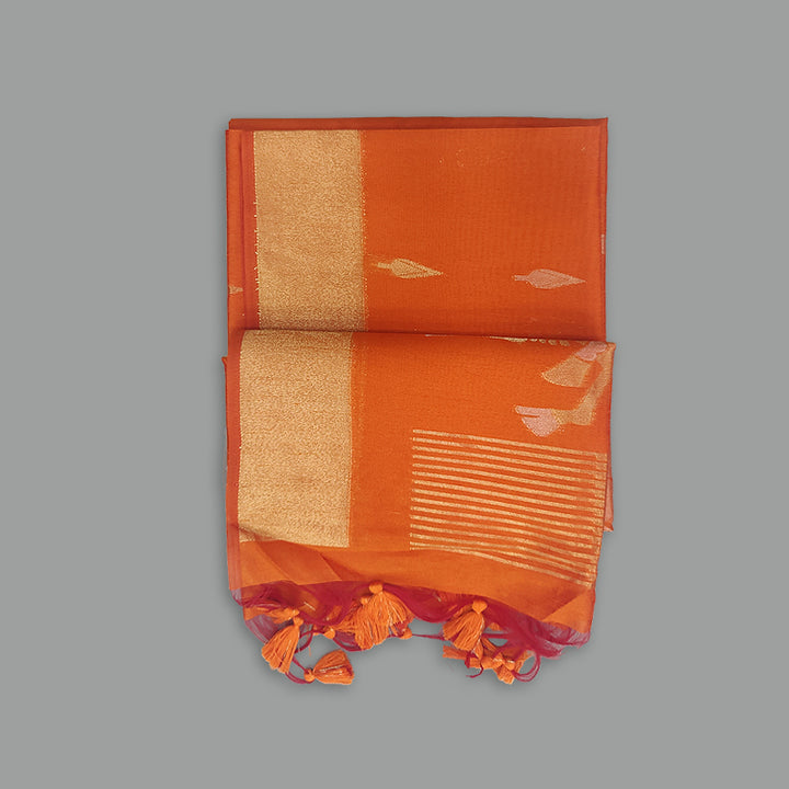 Hayagrivas Orange Fancy Cotton Saree SSCBF84F3-5