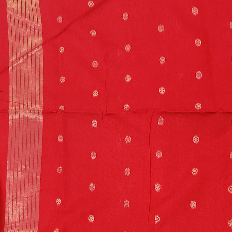 Hayagrivas Red Fancy Cotton Saree SSCBF84F3-6