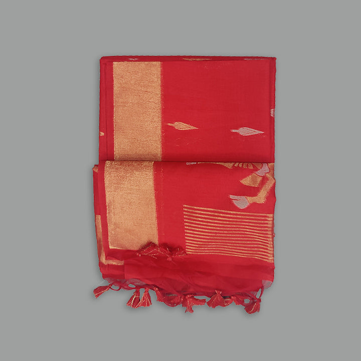 Hayagrivas Red Fancy Cotton Saree SSCBF84F3-6