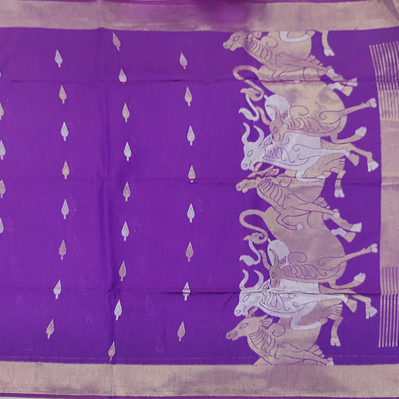 Hayagrivas Purple Fancy Cotton Saree SSCBF84F3-8