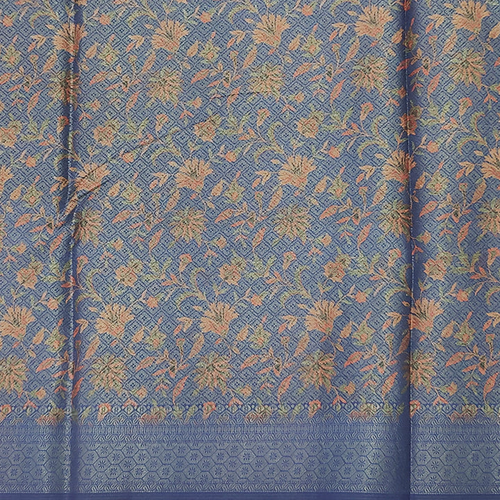 Hayagrivas Blue Fancy Cotton Saree SSCBF92F10-4