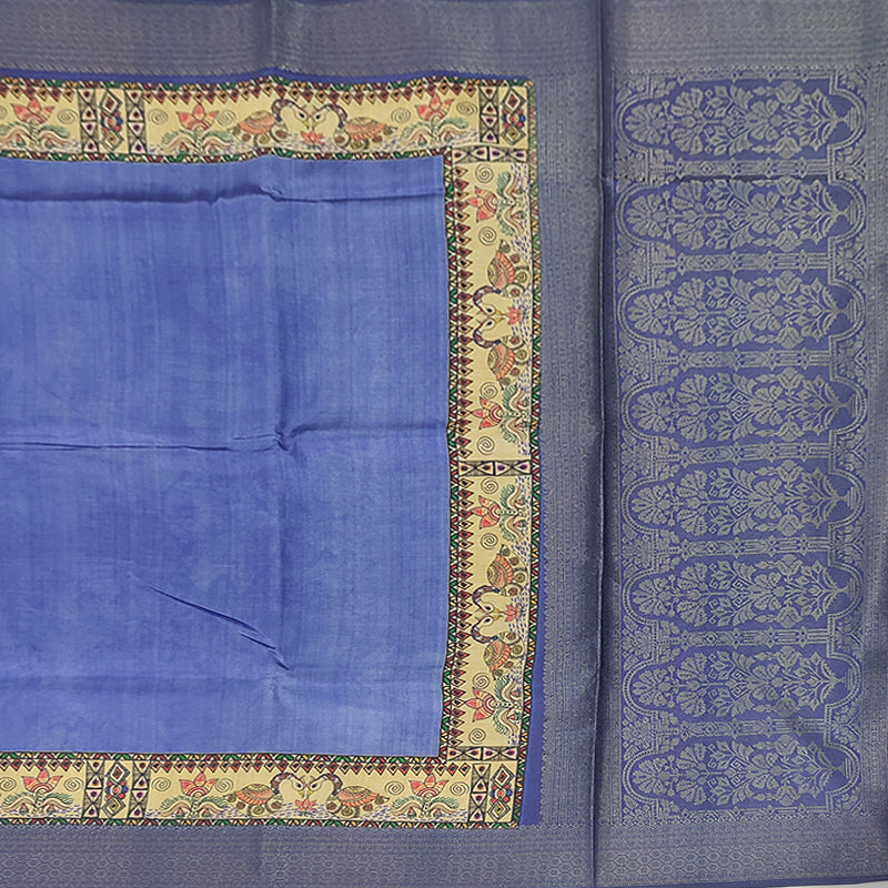 Hayagrivas Blue Fancy Cotton Saree SSCBF92F10-4