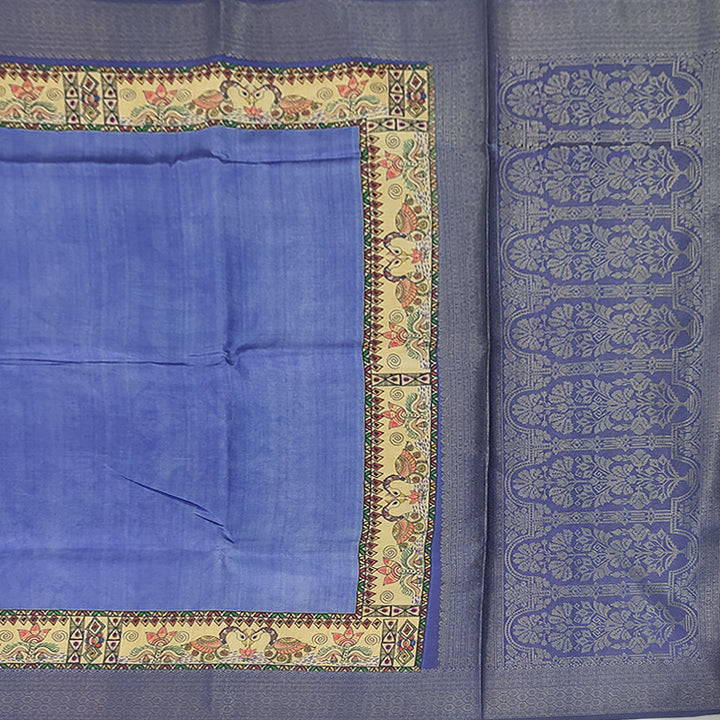 Hayagrivas Blue Fancy Cotton Saree SSCBF92F10-4