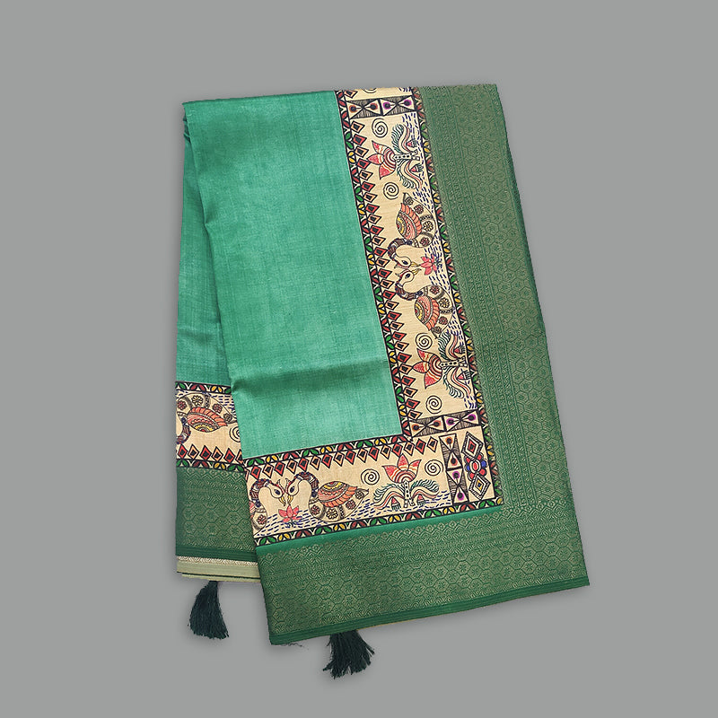 Hayagrivas Green Fancy Cotton Saree SSCBF92F10-7