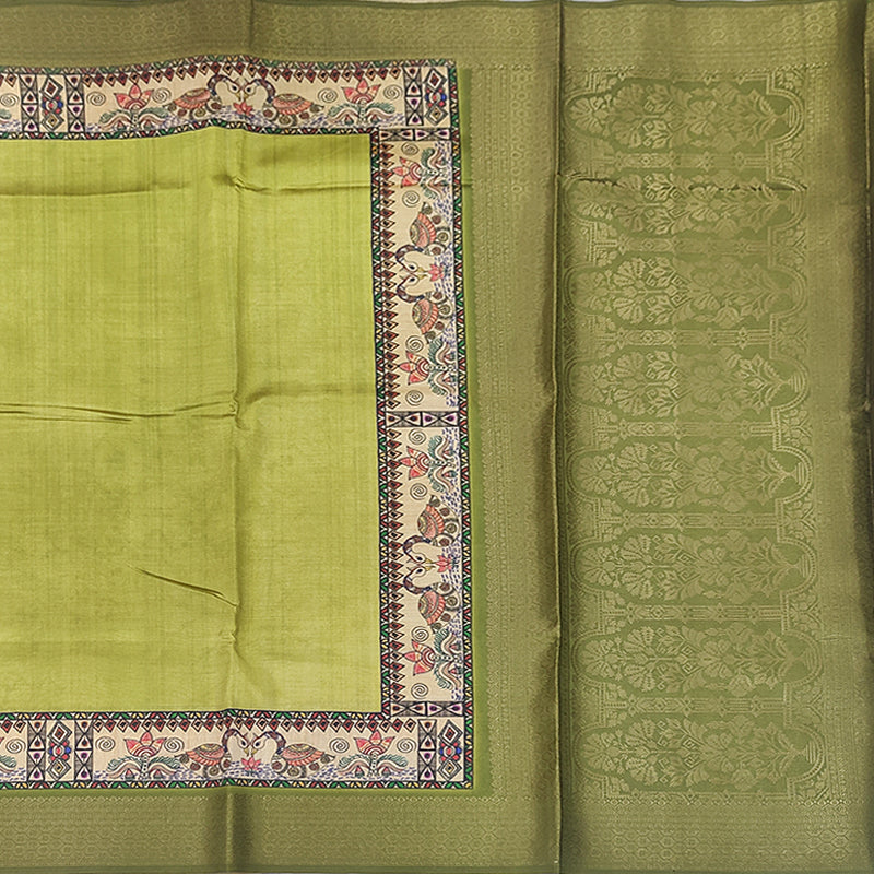 Hayagrivas Elaichi Green Fancy Cotton Saree SSCBF92F10-9