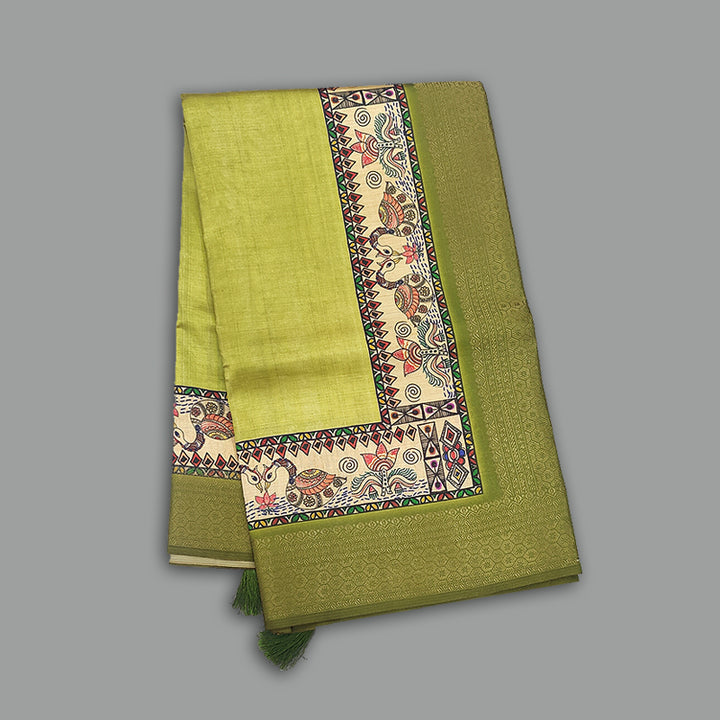 Hayagrivas Elaichi Green Fancy Cotton Saree SSCBF92F10-9