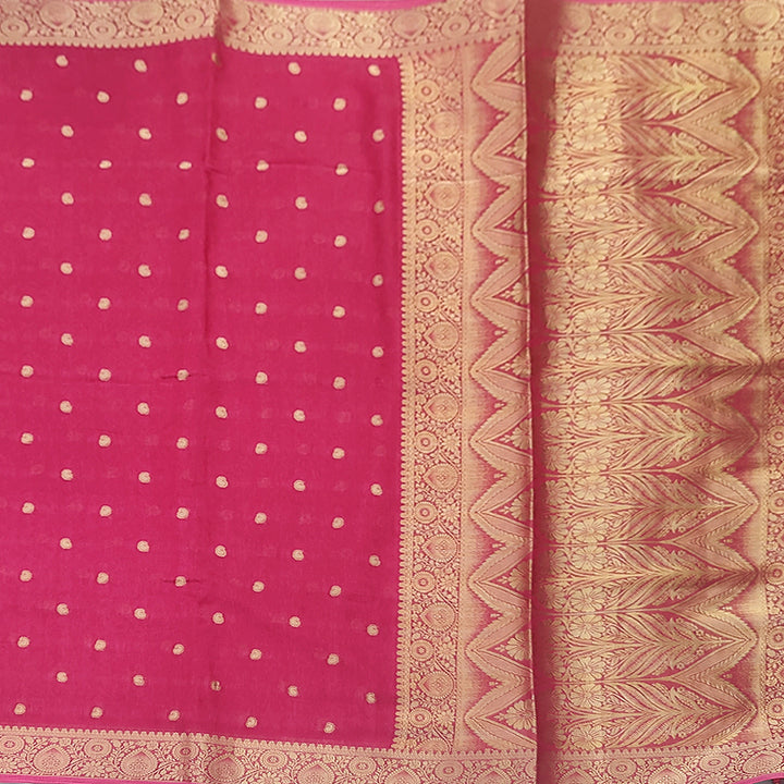 Hayagrivas Pink Fancy Cotton Saree SSCBF92F11-3