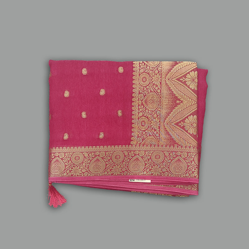 Hayagrivas Pink Fancy Cotton Saree SSCBF92F11-3