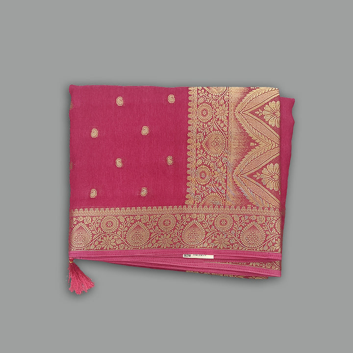 Hayagrivas Pink Fancy Cotton Saree SSCBF92F11-3