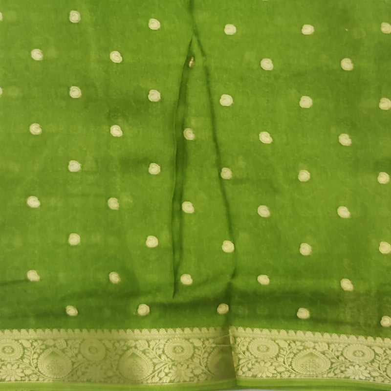 Hayagrivas Light Green Fancy Cotton Saree SSCBF92F11-4