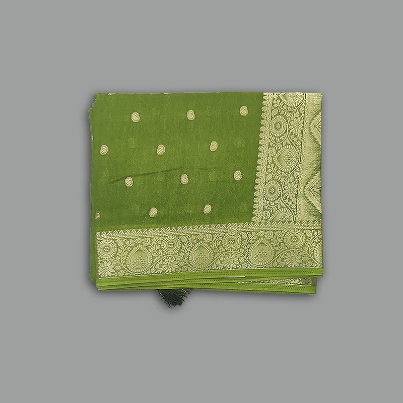Hayagrivas Light Green Fancy Cotton Saree SSCBF92F11-4