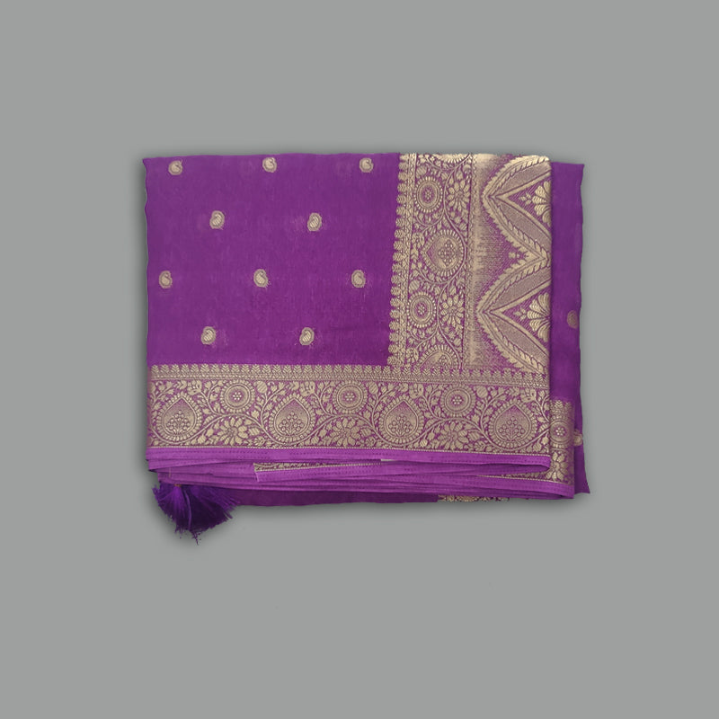 Hayagrivas Purple Fancy Cotton Saree SSCBF92F11-8