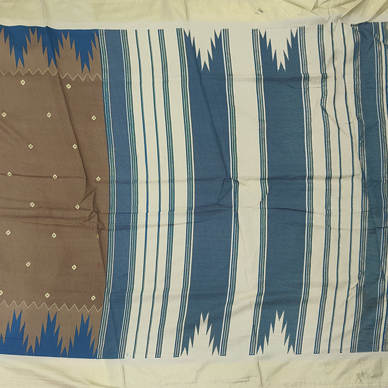 Hayagrivas Light Brown Fancy Cotton Saree SSCBF92F9-4