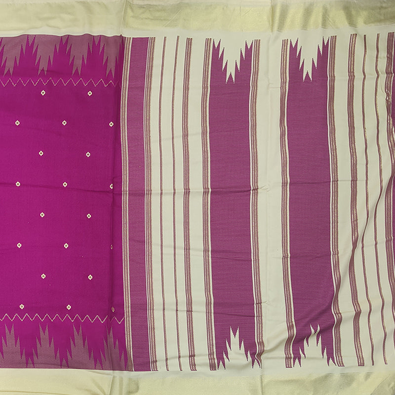 Hayagrivas Magenta Fancy Cotton Saree SSCBF92F9-7