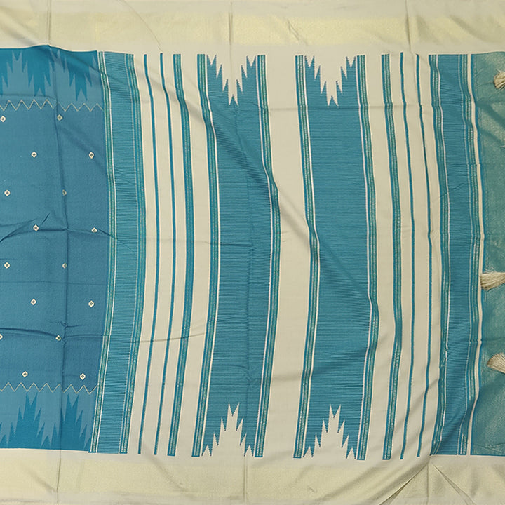 Hayagrivas Sky Blue Fancy Cotton Saree SSCBF92F9-8