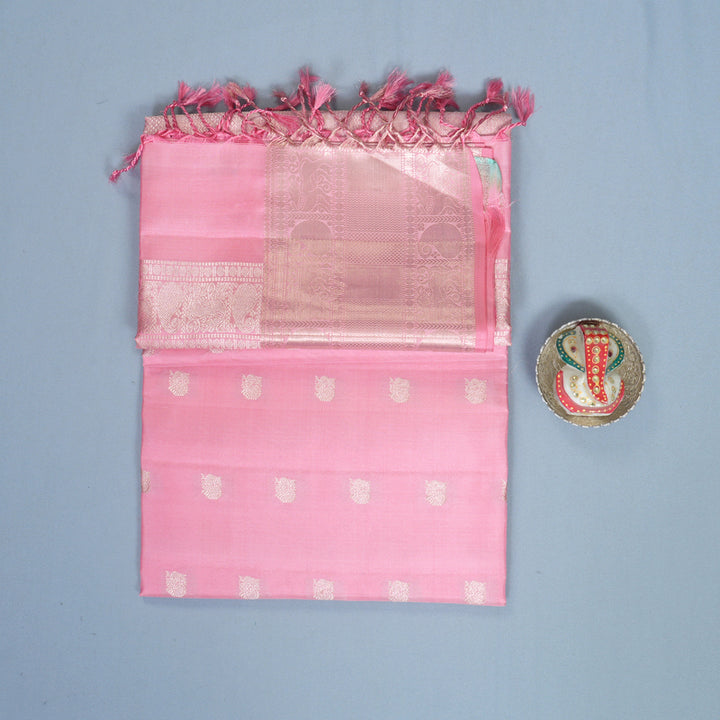 Hayagrivas Baby Pink Handloom Soft Silk Saree SSKBF149H10-4