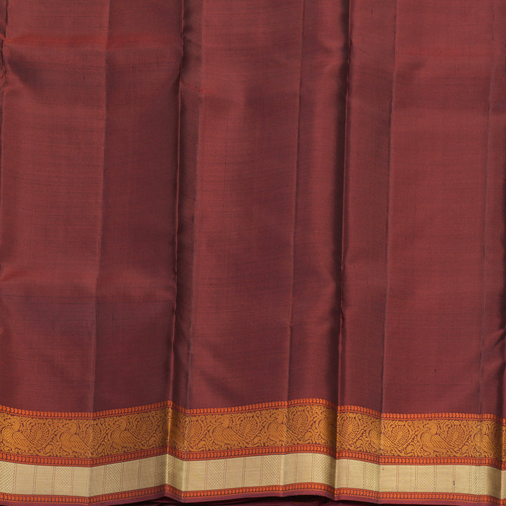 Hayagrivas Handloom Bottle Green Kanjivaram Silk Saree with Maroon Border SSKBF149H11-7