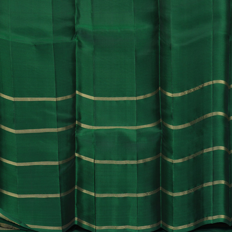 Hayagrivas Handloom Powder Blue Kanjivaram Silk Saree with Bottle Green Border SSKBF149H14-3