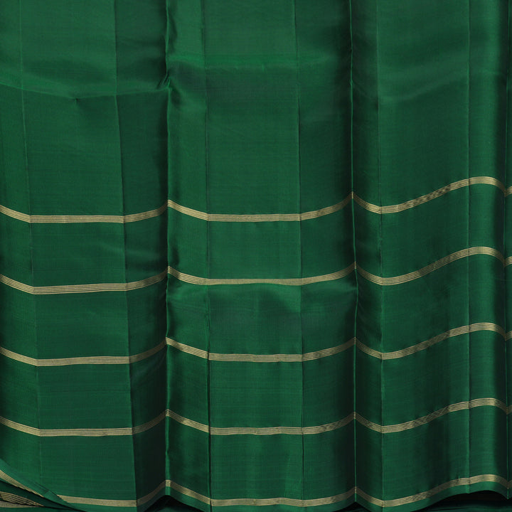 Hayagrivas Handloom Powder Blue Kanjivaram Silk Saree with Bottle Green Border SSKBF149H14-3