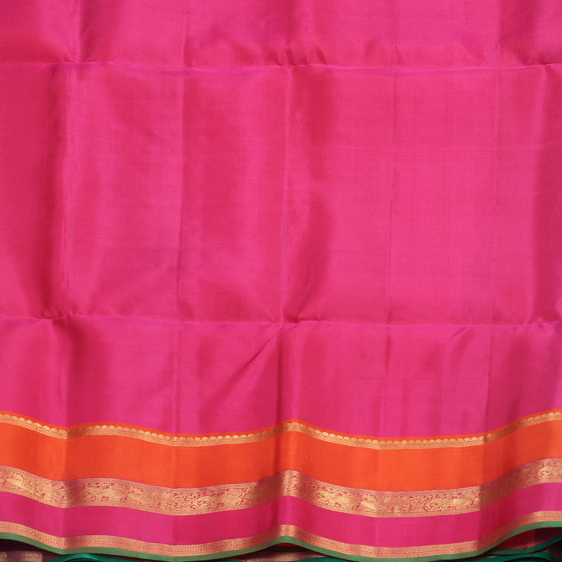 Hayagrivas Navy Blue Handloom Soft Silk Saree SSKBF149H16-2