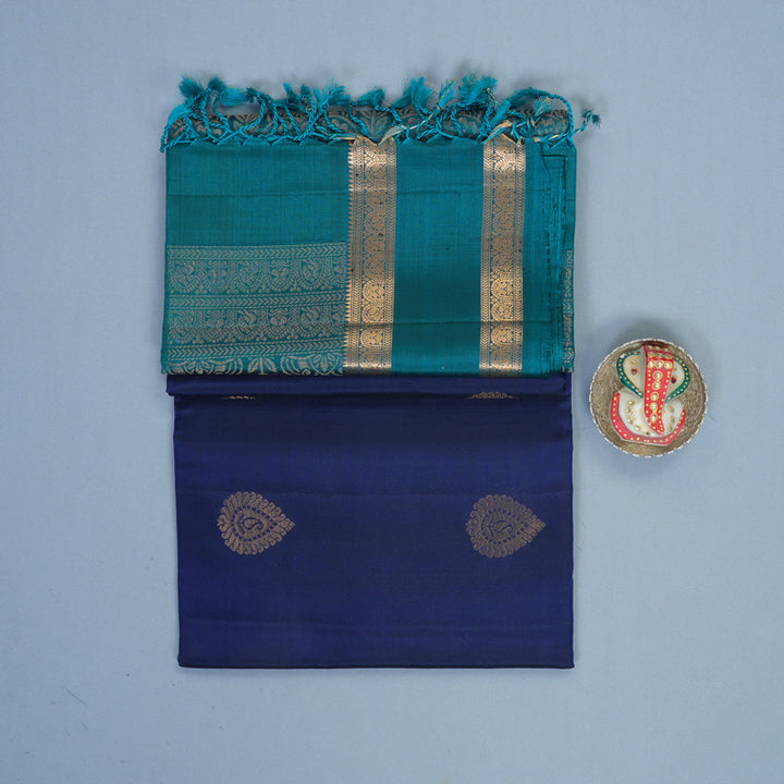 Hayagrivas Royal Blue Handloom Soft Silk Saree SSKBF149H2-3
