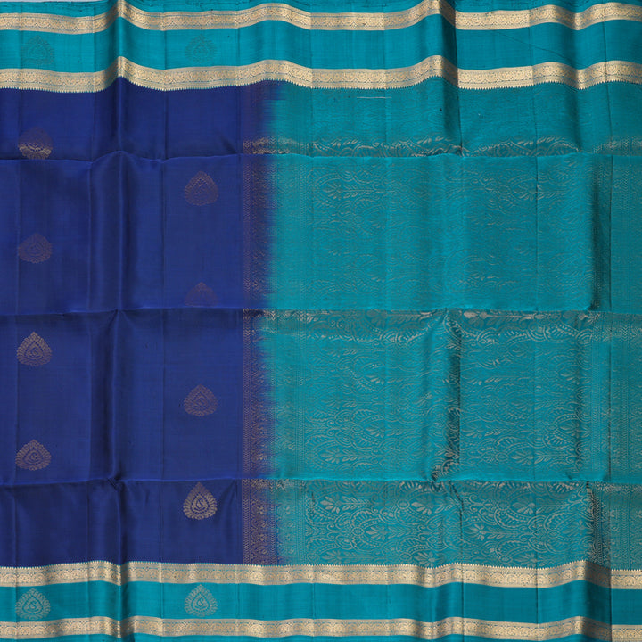 Hayagrivas Royal Blue Handloom Soft Silk Saree SSKBF149H2-3