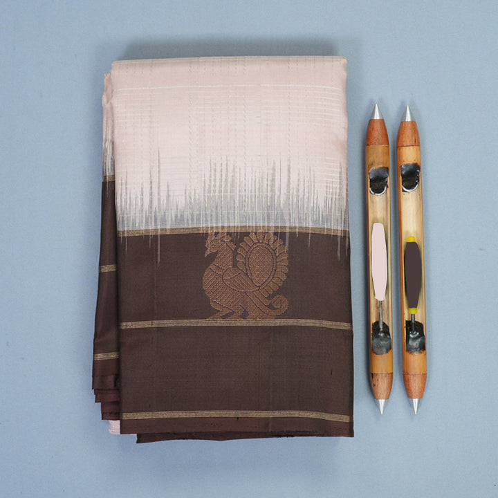 Hayagrivas Pastel Pink Handloom Soft Silk Saree SSKBF149H3-2